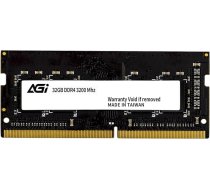 AGI SD138 32GB DDR4 RAM 3200MHz CL22 atmiņas modulis 260 Pin Non-ECC SO-DIMM saderīgs ar klēpjdatoriem / portatīvajiem datoriem