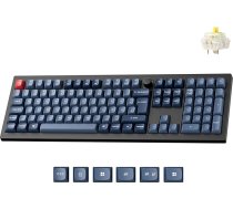 Keychron V6 Max bezvadu mehāniskā tastatūra, programmējama ar QMK/Launcher, 100% ISO DE izkārtojums, 4000mAh akumulators, QWERTZ spēļu tastatūra Mac/Windows/Linux - Gateron Jupiter Banana Switch