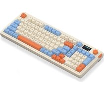 Vadu daļēji mehāniskā membrānas spēļu tastatūra, 98 taustiņi QWERTY klusā membrānas tastatūra, daudzfunkcionāla gaismas režīma skaļuma regulēšanas poga, RGB apgaismojums, ergonomiska, ABS taustiņu vāciņš