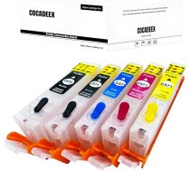COCADEEX tukša uzpildāmā tinte saderīga ar Canon PGI-570XL CLI-571XL priekš Pixma TS5050 MG5750 MG5750 MG5700 MG5751 MG5752 MG5753 MG6800 MG6850 MG6851 MG6852 MG6853 TS5055 1 TS5053 TS5055 TS6050 Printeris
