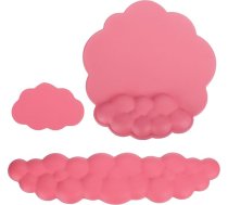 PATIKIL Cloud Keyboard Wrist Rest Set Memory Foam Wrist Pad Support Ergonomisks spēļu peles paliktnis ar paliktni mājas birojam, datoram, portatīvajam datoram, darbam, sarkans