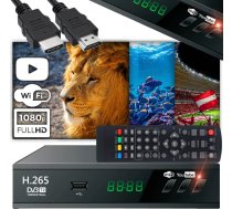 RTO Dekodera uztvērējs virszemes tv usb 5v full hd dvb-t2 antenas tālvadības pults + hdmi kabelis - er1238