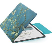 MoKo magnētiskais apvalks jaunajam 11 collu Kindle Scribe 2025 (3. paaudzes) un Kindle Scribe Colorsoft 2025 (1. paaudzes) - plāns Folio Premium PU ādas vāciņš ar pildspalvas aizdari un automātisku miega modināšanu, aprikožu zieds