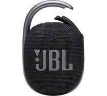 JBL Clip 4 Bluetooth skaļrunis melnā krāsā, ūdensizturīgs, pārnēsājams mūzikas skaļrunis ar praktisku karabīni, līdz 10 stundām bezvadu mūzikas straumēšanas