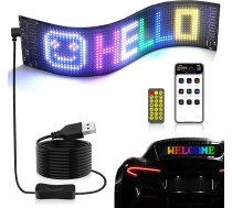LED acis kravas automašīnai Velna acis Programmējamas 37,5 x 9 cm LED zīme 5 V USB gaismas zīme Rezultātu tablo ar Bluetooth lietotni Personalizēta vadība Scroll Biznesa viesnīca Reklāmas puse Dekorēšana