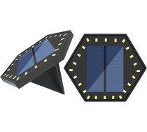 Solar-Bodenleuchten, 24 LEDs, Außen-Landschaftslampe für Garten, Terrasse, Hof, IP65 wasserdicht, Auffahrt, Wand und Stufenbeleleuchtung, automatisches Ein-/Ausschalten, 2 Stück