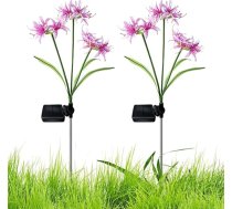 Generico Gartenleuchten, Erdspießleuchten wasserdicht, Set mit 2 wiederverwendbaren Leuchten mit Rasen-Dekorationen für Haus und Rustikal