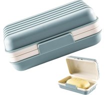 1 x ziepju trauks ar vāku - necaurlaidīga ceļojuma ziepju kastīte, noņemams trauka iztukšotājs un ventilācijas dizains vannas istabai/dušam/ceļošanai - pārnēsājams neslīdošs ziepju turētājs (izturīgs PP plastmasas)