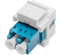 DIGITUS optiskās šķiedras modulis - LC/LC duplekss - vienmodu optiskā šķiedra - OS2 - keramiskā uzmava - savienojuma paneļiem vai sadales kastēm - zils/balts