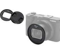 JJC 3 gab. objektīvu komplekts, kas saderīgs ar Canon PowerShot V1 digitālo kameru + 58 mm alumīnija sakausējuma filtra adaptera gredzens, objektīva vāciņš ar vadu