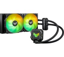 ASUS TUF Gaming LC II 240 ARGB All-in-One CPU dzesētājs (Aura Sync apgaismojums, 2x TUF Gaming 120 mm ARGB radiatora ventilators, melns).