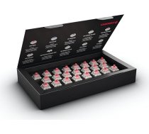 CHERRY MX RGB RGB Silent Red slēdžu komplekts, 23 mehāniskās tastatūras slēdži, DIY, karstmaiņu vai spēļu tastatūrai, lineārs slēdzis bez klikšķa, vienmērīgs un kluss