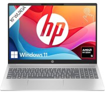 HP Pavilion klēpjdators, 16 collu WUXGA displejs, AMD Ryzen 5 8540U, 8 GB DDR5 RAM, 512 GB PCIe NVMe SSD, AMD Radeon grafika, QWERTZ tastatūra, Windows 11 Home, sudrabots