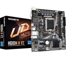 GIGABYTE H610M H V2 pamatplate - atbalsta Intel Core procesorus 14. CPU, 4+1+1+1 Hybrid Digital VRM, līdz 5600MHz DDR5, 1xPCIe 3.0 M.2, GbE LAN, USB 3.2 Gen 1