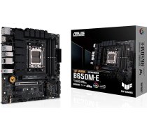 ASUS TUF TUF Gaming B650M-E AMD mATX pamatplate 8+2 DrMOS DDR5, PCIe 5.0, 2 M.2 slots, Ethernet Realtek 2,5 GB, 2 DisplayPort, HDMI, USB Type-C, divvirzienu AI trokšņu samazināšana un Aura Sync