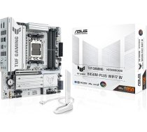 ASUS TUF TUF Gaming B850M-PLUS WIFI7 W Pamatplate Socket AMD AM5 (Micro-ATX, DDR5, PCIe 5.0, 3X M.2 slots, Realtek 2.5Gb Ethernet, aizmugurējā 20Gbps Type-C, priekšējā USB 10Gbps Type-C)