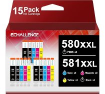 ECHALLENGE PGI-580XXL CLI-581XXL printeru kasetnes, kas saderīgas ar Canon 580 581 kasetnēm Canon TS705 TR8550 TS6150 TR7550 TS6250 TR8500 TS8251 TS6350 TS9551(PGBK/C/M/Y/BK,,, 15-15