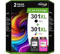 301 XL multipakete, kas ir saderīga ar HP 301 printeru kasetnēm 301XL, kas paredzētas HP Envy 4500 printeru kasetnēm 5530 4504 5534 Deskjet 2540 2540 2544 1510 Officejet 4630 2620 (2 iepakojumi)