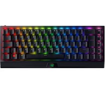 Razer BlackWidow V3 Mini HyperSpeed (dzeltens slēdzis) - bezvadu 65% mehāniskā spēļu tastatūra (klusi mehāniskie slēdži, Bluetooth, USB-C, Stealth Pudding taustiņi), Lielbritānijas izkārtojums, melna