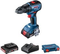 Bosch profesionālais bezsuku 18 V sistēmas 18 V akumulatora urbjmašīna GSR 18V-50 (ieskaitot 2 x 2,0 Ah un koferi)