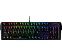 HyperX Alloy MKW100 - mehāniskā spēļu tastatūra - RGB apgaismojums, QWERTY izkārtojums, putekļu necaurlaidīgi slēdži, noņemams plaukstas balsts, alumīnija rāmis, saderīga ar PC/PS5/Xbox, melna