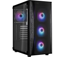 Silverstone SST-FAB1-PRO FARA Tower ATX spēļu datoru korpuss, elegants gaisa padeves dizains, rūdīta stikla sānu panelis, 4 x 120 mm ARGB ventilatori + ARGB kontrolieris, melns