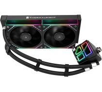 Thermalright Frozen Infinity 240 BLACK CPU šķidruma dzesētājs, dubults PWM ventilators ar 2000 apgriezieniem minūtē, galda CPU Aio dzesētājs, AM4/AM5 un Intel LGA115X/2011/1700/1851, Infinity Mirror PC CPU ūdens dzesētājs