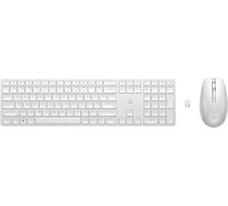 HP 650 bezvadu tastatūras un peles komplekts, 20 programmējami taustiņi, QWERTZ vācu izkārtojums, 4000 DPI, USB dongs, 3 pogas, ritināšanas ritenītis, balts