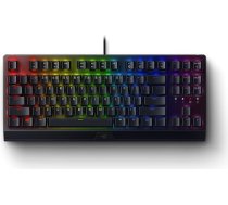 Razer BlackWidow V3 Tenkeyless TKL mehāniskā spēļu tastatūra: Dzeltens mehāniskie slēdži Lineārs kluss Chroma RGB apgaismojums Kompakts formas faktors Programmējami makroekrāni USB caurlaidība