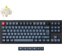 Keychron V3 Max QMK/VIA bezvadu mehāniskā tastatūra, DE-ISO izkārtojums, 87 taustiņi, RGB Bluetooth, 2,4 GHz/vadu, nomaināma, Gateron Banana slēdzis Mac, Windows, Linux