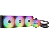 klusēt! Light Loop 360 mm melns ūdens dzesēšanas bloks ar augstu pārslodzes pakāpi, 3x Light Wings LX 120 mm PWM ātrgaitas ARGB ventilators, stilīgs ARGB dzesēšanas bloks, ar ARGB PWM centrmezglu, īpaši augsta dzesēšanas spēja.