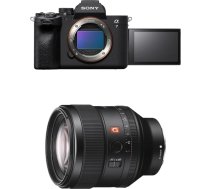 Sony Alpha 7 IV bezspoguļa pilna kadra kamera ekspertiem (33 MP, fokusēšana reālā laikā, 10 kadru sekundē, 4K 60p video, skārienjūtīgais ekrāns) + 85F14GM
