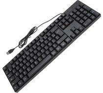Yctze Krievu K1800 tastatūra mazākumtautību valodā - 104 taustiņi, vadu USB spēļu un datora tastatūra ar 4,9 pēdas garu kabeli ergonomiskai biroja lietošanai -