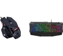 Mad Catz R.A.T. 4+ optiskā spēļu pele, melna & Sharkoon Skiller SGK4 spēļu tastatūra RGB, N-Key Rollover, (vācu tastatūras izkārtojums)