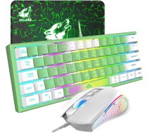 ZIYOU LANG PC tastatūras pele ar kabeli, peles, klaviatūras un ievadierīces, spēļu tastatūras pele, mehāniskā, līdz 3600 DPI, optiskā, 7 pogas, PC, klēpjdators, dators, zaļa krāsā