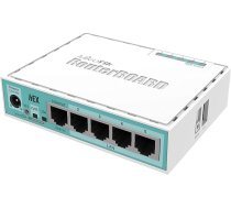 Mikrotik MT RB750Gr3 hEX RouterOS L4 256MB RAM, 5xGig LAN, Soho maršrutētājs, PoE ieeja, plastmasas korpuss