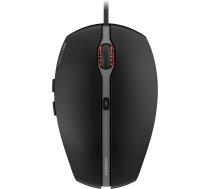 CHERRY GENTIX 4K vadu pele, ideāli piemērota lietošanai ar Ultra HD monitoriem, 6 pogas, līdz 3600 dpi, simetrisks dizains, 1,8 m kabelis, melna krāsa