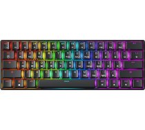 GK61 Hot-Swap mehāniskā spēļu tastatūra - 61 taustiņš ar daudzkrāsainu RGB LED fona apgaismojumu PC/Mac spēlētājiem (Gateron Optical Red, Black)