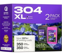 Quark 304XL tintes kasetnes HP 304 304 304 tintes kasetnes XL priekš HP Envy 5030 5000 5010 5032 5020 5050 DeskJet 2630 2600 3730 3750 3733 (2 iepakojumi)