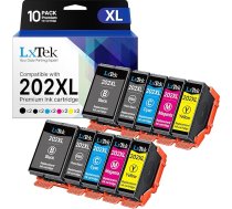 LxTek 202XL Multipack 202 XL printeru kasetnes 202 saderīgas ar Epson 202 XL Epson XP 6105 printeru kasetnēm XP 6100 XP 6005 XP 6000 XP6105 XP6005 XP6000 (iepakojumā 10)