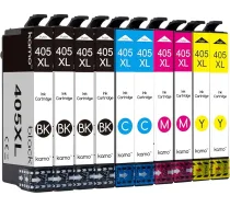 Kamo 405 XL printeru kasetnes, kas ir saderīgas ar Epson 405 405 405XL kasetnēm, kas paredzētas Workforce WF-7840DTWF WF-7830DTWF WF-7310DTWF, Workforce Pro WF-4830DTWF WF-4820DWF WF-4820DWF WF-3820DWF printeriem.