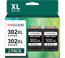 INKCLOUD 302 XL melnā krāsā HP 302 melnā krāsā nomaināma HP Envy 4525 4520 4522 4527 4524 DeskJet 3630 3636 3636 3638 3639 1110 2130 OfficeJet 3830 3831 5220 5230 melnā krāsā.