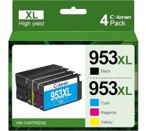 Coloran 953XL saderīgas kasetnes priekš HP 953 953XL Multipack priekš OfficeJet Pro 7720 7740 8715 7730 8710 8718 8210 8720 8725 8728 8218 8719 8730 8740 (1 melna, 1 zilā, 1 dzeltena. O, 1