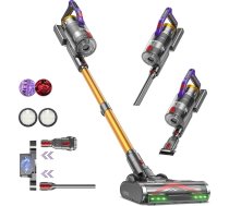 KIPMAX bezvadu putekļsūcējs 50 000 Pa/550 W/70 min, 1,5 l putekļsūcējs ar displeju, pretiekaisuma suka, 7 slāņu filtrs un 2 aromāta plāksnītes, pašstāvošs akumulatora putekļsūcējs paklājiem, mājdzīvniekiem