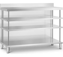 Ēdināšanas bāra galds ar apmali 4 plaukti STAL 150 x 60 x 105 cm
