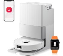 Roborock Qrevo Edge S5A robotizēts putekļsūcējs ar slaucīšanas funkciju, dubultā pretiepināšanās sistēma, 18 500 Pa, FlexiArm dizains malu tīrīšanai, sildāms slaucīšanas uzgalis, 75 °C karsta ūdens slaucīšanas uzgalis (balts)