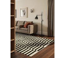 Hanse Home Donna vilnas paklājs – dabīgs dzīvojamās istabas paklājs – roku darbs un dabīgs – svītrains dizains, vilna, moderns dzīvojamajai istabai, guļamistabai, ēdamistabai, priekšnamam – melns, dabīgs, balts, 200 x 300 cm. / 200 x 3