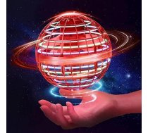 Lidojošā bumba, lidojošā bumba Magic Controller Fly Orb, mini lidojošā bumba ar 360° rotējošām RGB gaismām, āra un iekštelpu UFO rotaļlietas, sarkana