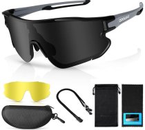 Odoland polarizētas velosipēdu brilles Sporta saulesbrilles UV 400 Nomaināmas nakts redzamības lēcas velosipēdistiem, makšķerniekiem, skrējējiem, vīriešiem, sievietēm un jauniešiem