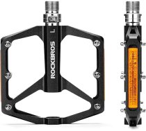 ROCKBROS velosipēda pedāļi ar atstarotājiem Platformas pedāļi izgatavoti no alumīnija sakausējuma Neslīdoši Ultralight 9/16 collu velosipēda pedāļi MTB, šosejas velosipēdiem, BMX, E-Bike